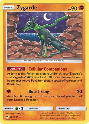 Zygarde 124/236 - SM  Unified Minds Reverse Holofoil - for just $0.30! 