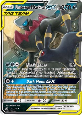 Umbreon & Darkrai GX 125/236 - SM  Unified Minds Holofoil - for just $26.67! 