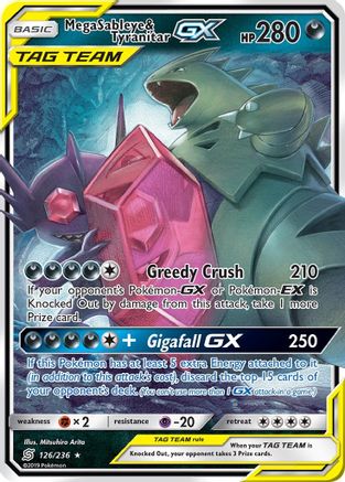 Mega Sableye & Tyranitar GX 126/236 - SM  Unified Minds Holofoil - for just $14.81! 