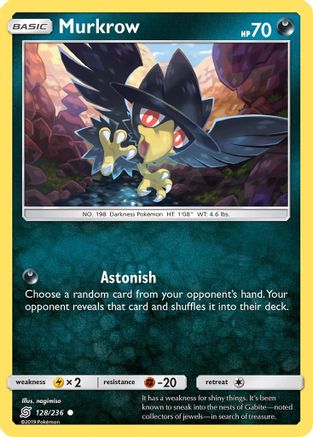 Murkrow 128/236 - SM  Unified Minds Reverse Holofoil - for just $0.18! 