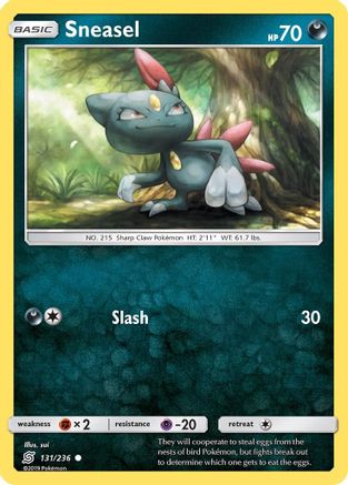 Sneasel 131/236 - SM  Unified Minds Reverse Holofoil - for just $0.20! 