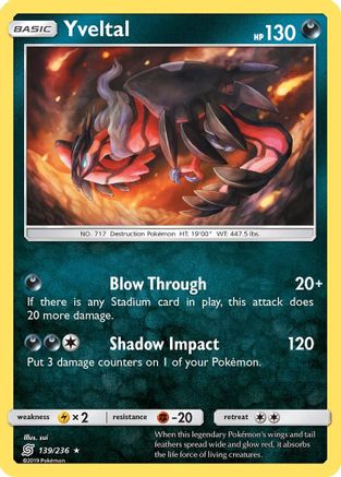 Yveltal 139/236 - SM  Unified Minds Reverse Holofoil - for just $0.30! 