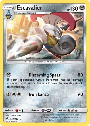 Escavalier 142/236 - SM  Unified Minds Reverse Holofoil - for just $0.20! 