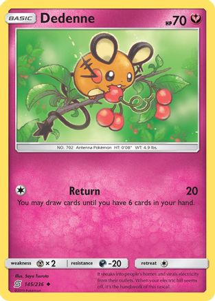 Dedenne 145/236 - SM  Unified Minds Reverse Holofoil - for just $1.37! 
