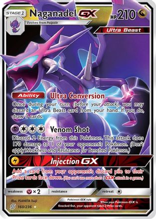 Naganadel GX 160/236 - SM  Unified Minds Holofoil - for just $1.27! 
