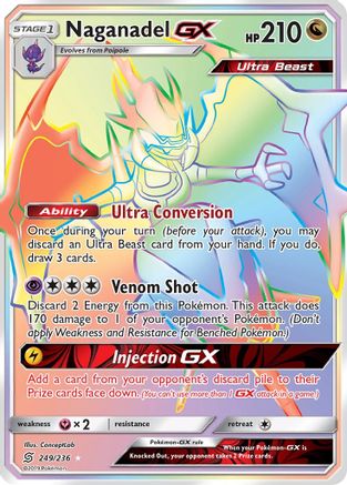 Naganadel GX (Secret) 249/236 - SM  Unified Minds Holofoil - for just $6.66! 