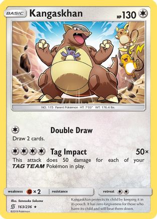 Kangaskhan 163/236 - SM  Unified Minds Holofoil - for just $0.75! 