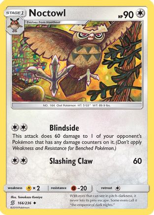 Noctowl 166/236 - SM  Unified Minds Reverse Holofoil - for just $0.39! 