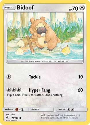 Bidoof 171/236 - SM  Unified Minds Reverse Holofoil - for just $0.24! 