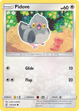 Pidove 174/236 - SM  Unified Minds Reverse Holofoil - for just $0.21! 