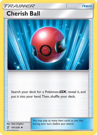 Cherish Ball 191/236 - SM  Unified Minds Reverse Holofoil - for just $0.35! 