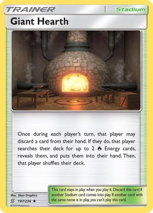 Giant Hearth 197/236 - SM  Unified Minds Reverse Holofoil - for just $0.20! 