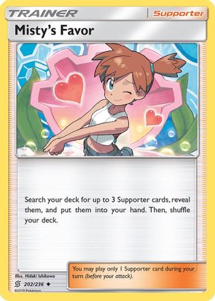 Misty's Favor 202/236 - SM  Unified Minds Reverse Holofoil - for just $1! 