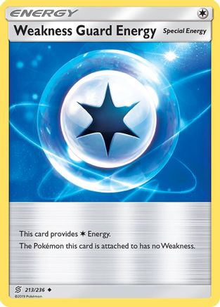 Weakness Guard Energy 213/236 - SM  Unified Minds Reverse Holofoil - for just $0.20! 