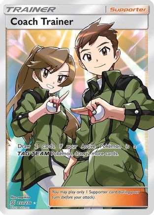 Coach Trainer (Full Art) 233/236 - SM  Unified Minds Holofoil - for just $6.77! 