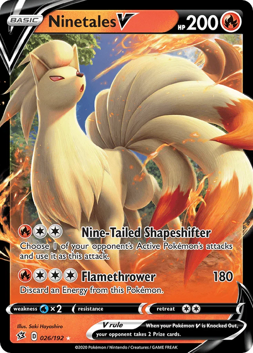 Ninetales V (026/192) [Sword & Shield: Rebel Clash] - for just $1.75! 