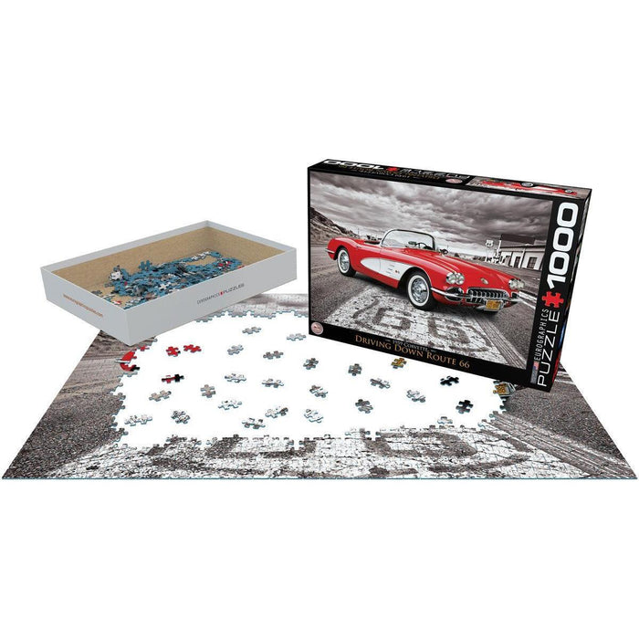 1959 Corvette Driving Down Route 66 1000 Piece Jigsaw Puzzle Eurographics - for just $21.99! 