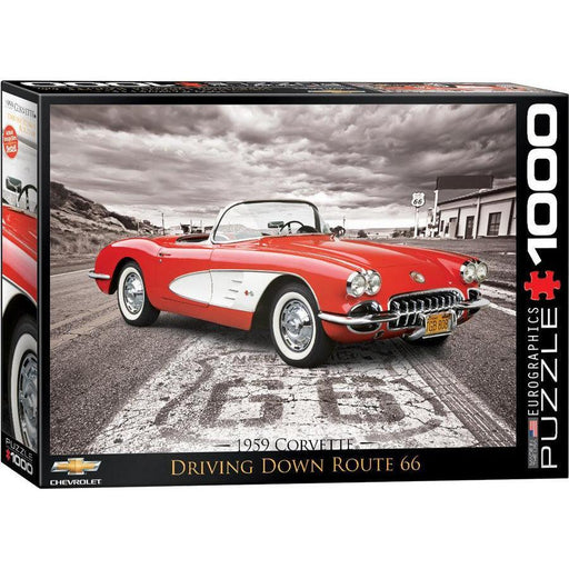 1959 Corvette Driving Down Route 66 1000 Piece Jigsaw Puzzle Eurographics - for just $21.99! 