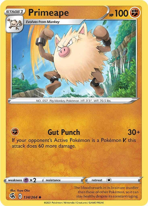 Primeape (134/264) [Sword & Shield: Fusion Strike] - for just $0.10! 