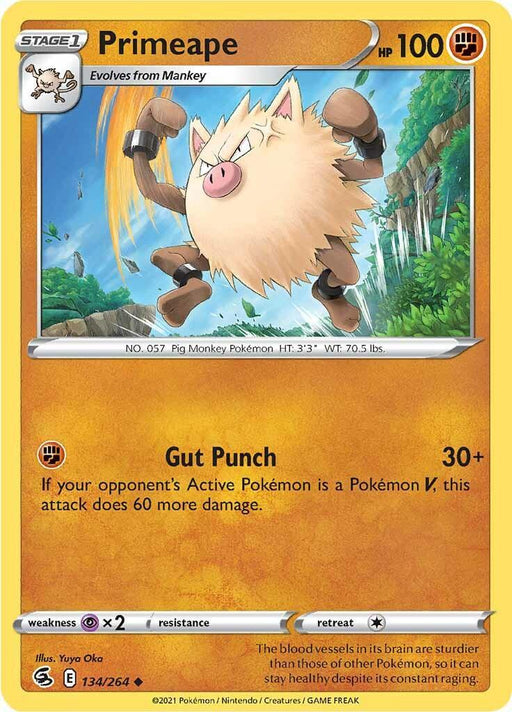 Primeape (134/264) [Sword & Shield: Fusion Strike] - for just $0.10! 