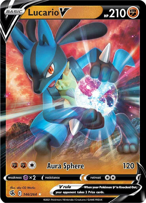 Lucario V (146/264) [Sword & Shield: Fusion Strike] - for just $0.60! 