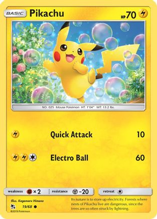 Pikachu 019/68 - Hidden Fates Reverse Holofoil - for just $1.05! 
