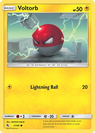 Voltorb 021/68 - Hidden Fates - for just $0.03! 