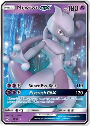Mewtwo GX 031/68 - Hidden Fates Holofoil - for just $2.51! 