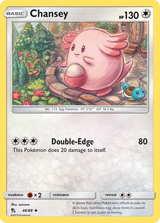 Chansey 046/68 - Hidden Fates Reverse Holofoil - for just $0.23! 