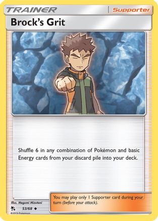 Brock's Grit 053/68 - Hidden Fates Reverse Holofoil - for just $0.13! 