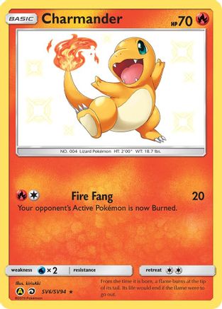 Charmander SV6/SV94 - Hidden Fates Shiny Vault Holofoil - for just $15.60! 