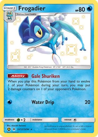 Frogadier SV12/SV94 - Hidden Fates Shiny Vault Holofoil - for just $2.33! 