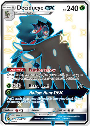 Decidueye GX SV47/SV94 - Hidden Fates Shiny Vault Holofoil - for just $12.84! 