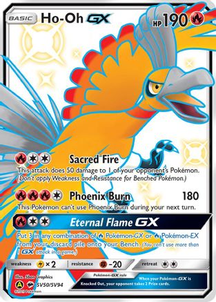 Ho-Oh GX SV50/SV94 - Hidden Fates Shiny Vault Holofoil - for just $21! 