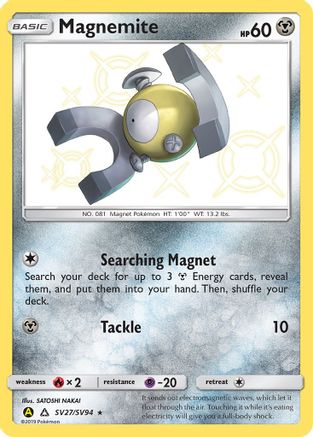 Magnemite SV27/SV94 - Hidden Fates Shiny Vault Holofoil - for just $0.79! 