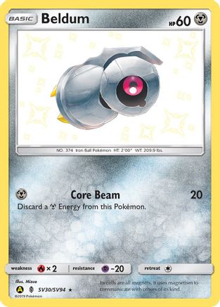 Beldum SV30/SV94 - Hidden Fates Shiny Vault Holofoil - for just $0.75! 