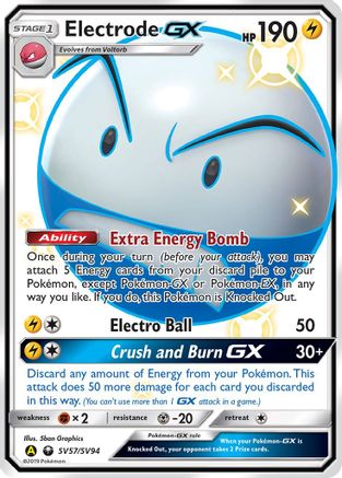 Electrode GX SV57/SV94 - Hidden Fates Shiny Vault Holofoil - for just $5! 