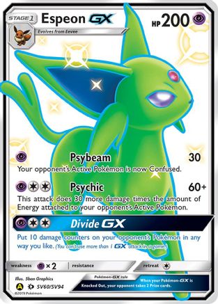 Espeon GX SV60/94 - Hidden Fates Shiny Vault Holofoil - for just $49.45! 