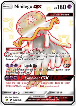 Nihilego GX SV62/SV94 - Hidden Fates Shiny Vault Holofoil - for just $9.10! 