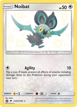 Noibat SV43/SV94 - Hidden Fates Shiny Vault Holofoil - for just $2! 