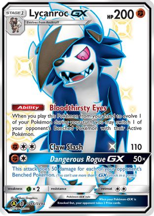 Lycanroc GX SV66/SV94 - Hidden Fates Shiny Vault Holofoil - for just $6.60! 