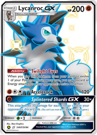 Lycanroc GX SV67/SV94 - Hidden Fates Shiny Vault Holofoil - for just $9.72! 