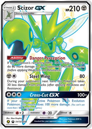 Scizor GX SV72/SV94 - Hidden Fates Shiny Vault Holofoil - for just $32.95! 