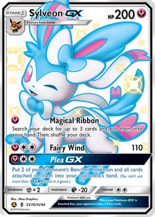 Sylveon GX SV76/SV94 - Hidden Fates Shiny Vault Holofoil - for just $97.86! 