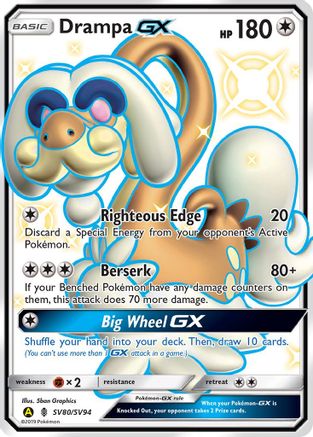 Drampa GX SV80/SV94 - Hidden Fates Shiny Vault Holofoil - for just $4! 