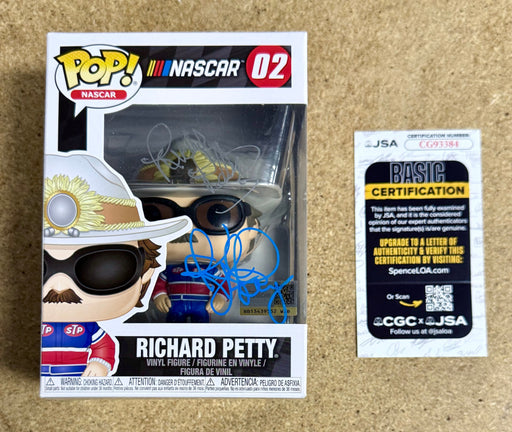 Richard “The King” Petty & Son Kyle NASCAR Signed Funko Pop! #02 With JSA COA - for just $130! 