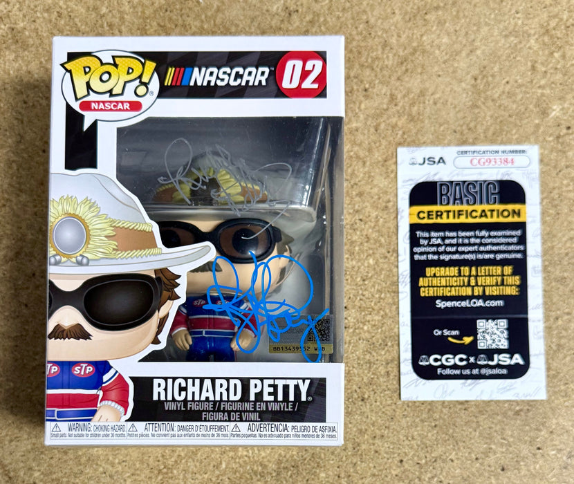 Richard “The King” Petty & Son Kyle NASCAR Signed Funko Pop! #02 With JSA COA - for just $130! 