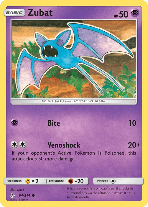 Zubat (64/214) [Sun & Moon: Unbroken Bonds] - for just $0.10! 