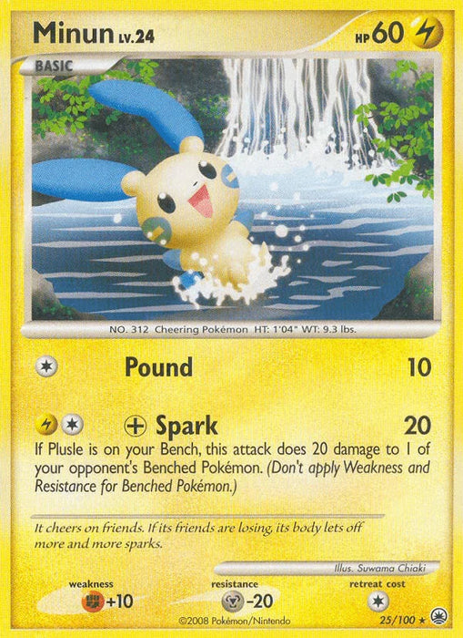Minun (25/100) [Diamond & Pearl: Majestic Dawn] - for just $2.40! 