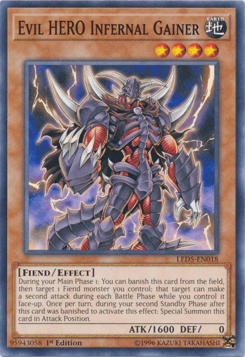 Evil Hero Infernal Gainer [LED5-EN018] Common - for just $0.10! 